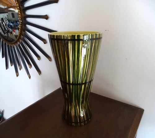 Vase diabolo faience - , st