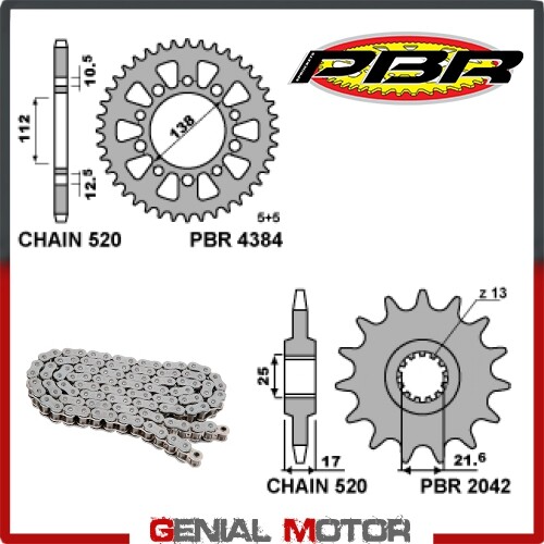 Ek2541g kit chaîne - et, pignons