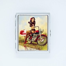 etui a 20 cigarettes boite PINUP pin up moto motobike biker neuf