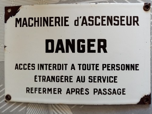 Plaque émaillée ancienne - émaillée,