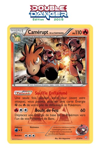 Carte pokemon camérupt - carte,