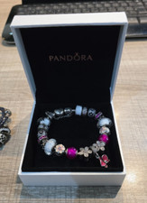 PANDORA bracelet pandora argent +22 charms + 2 clips + chaine séc
