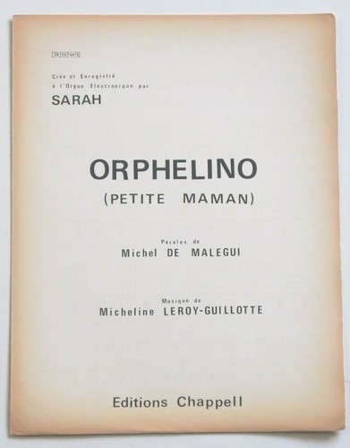 Partition vintage sheet - , music