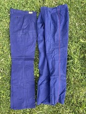Lot De 2 Anciens Pantalons Un Pompier Bandes Rouges Travail Paysan  Deadstock