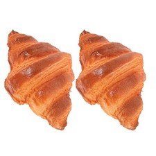2pcs Fake Croissant Bun Roll