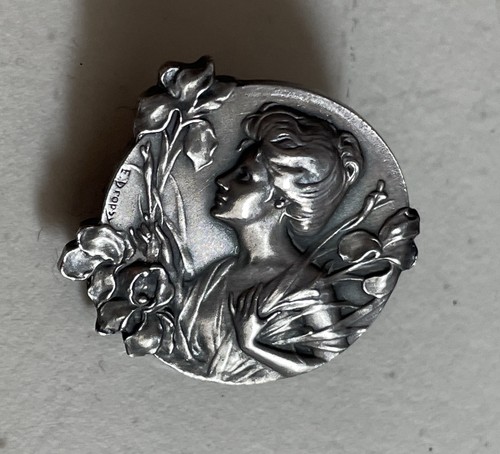 Broche art nouveau argent - broche, en