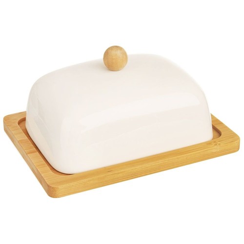 Beurrier porcelaine blanche