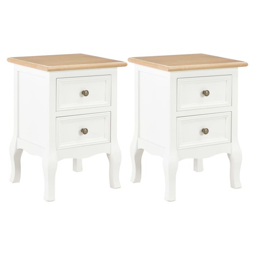 Tables chevet blanc - blanc, mdf