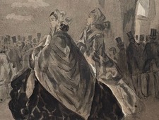 Elégantes, estampe d'après