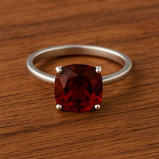 Naturel Grenat Rouge Bague