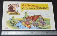 BUVARD 1950 FROMAGE LA VACHE SERIEUSE GROSJEAN CREME GRUYERE JURA VIEUX MOULIN