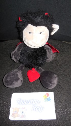 Doudou peluche diable noir - doudou,