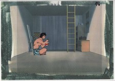City hunter animation cel - city,