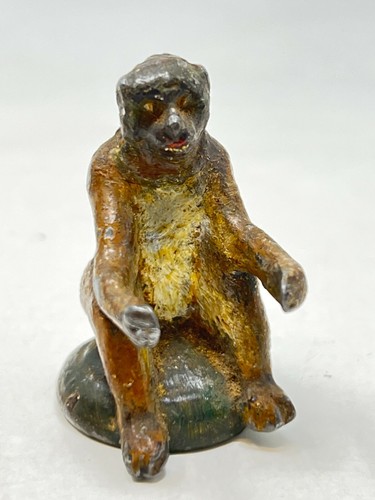 Singe plomb peint animalier - peint,