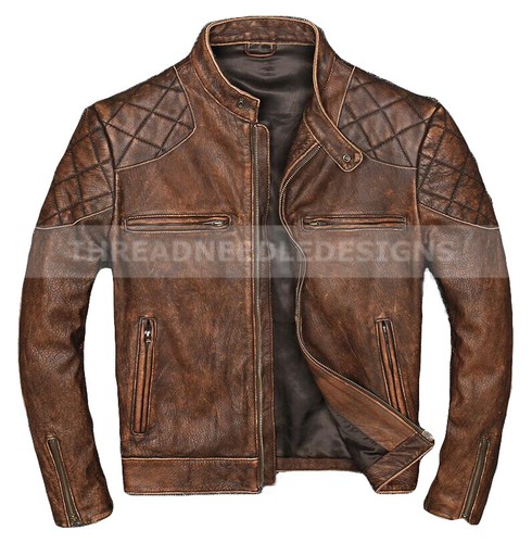Veste cuir motard - en, de