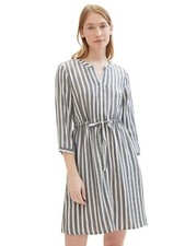 TOM TAILOR Robe STRIPED - Ajustement Régulier 34 36 38 40 42 44 46 Rayé Viscose