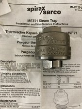 spirax sarco mst21 Steam trap