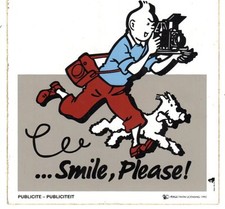 TINTIN HERGE  RARE AUTOCOLLANT