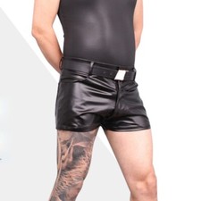 Hommes Gay Faux Latex Mini