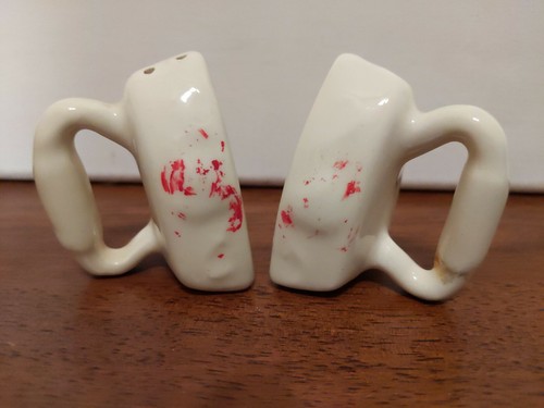 Vintage ceramic salt and - vintage,