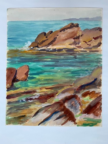 Aquarelle sur papier corniche