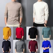 Pull Tricoté À Col Roulé Pour Hommes Pull Épais Et Chaud Chemise À Bascule /