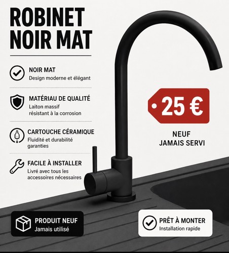 Mitigeur robinet noir - mitigeur,