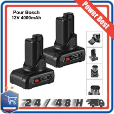 2X 12V Batterie pour Bosch GBA 1600Z0002Y GSR GOS GDR BAT411 BAT420 10,8V 4,0Ah 