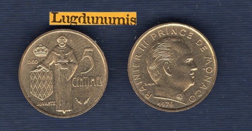Monaco centimes 1976 rainier - centimes,