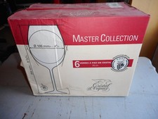 6 verres à vin rouge cristal d'arques modèle master collection 75 cl