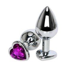 Bijou Intime Style ROSEBUD Plug anal Coeur Métal Rose GODE - SEX TOYS