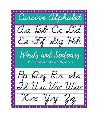 Cursive alphabet words and - alphabet,