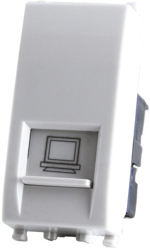 Connecteur réseau rj45 blanc - connecteur,