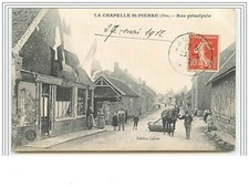 LA CHAPELLE SAINT-PIERRE Rue Principale Homme avec un rouleau agricole C - 2154