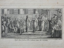 Gravure ancienne XVIIIe LOUIXS