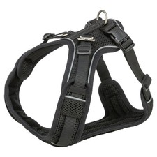 Trixie Premium FlexMesh Harnais Noir Pour Chiens Compacts Mops Bulldogues