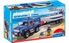 Playmobil City Action Fourgon Et Vedette de Police 5187 avec moteur submersible