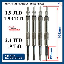 4 Bougie de préchauffage pour
