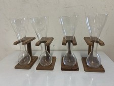 4 Verres À Bières Kwak Pauwel Avec Leur Support En Bois 