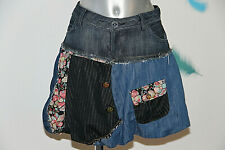 jolie jupe boule patchwork en jeans DESIGUAL taille grand 36 français  réel 38