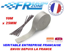 Ruban thermique isolant 10M + Colliers inox pour collecteur et échappement