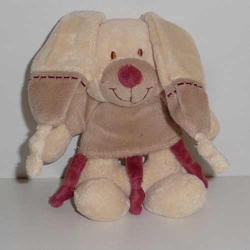 Doudou hochet lapin nicotoy - lapin,