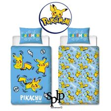 Pokémon Pikachu housse de couette réversible+ Taie Lit 1 personne Neuf