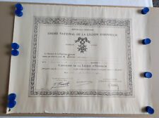 DIPLOME  LEGION  HONNEUR  -