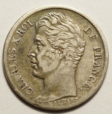 CHARLES X : 1/2 FRANC ARGENT