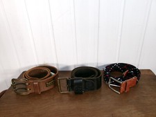 2 ceintures cuir marron noir SUPERDRY T.S 1 JULES cuir et extensible M/L