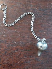 PENDULE DIVINATOIRE BRONZE CHROME DIM TOTALE 19 CM