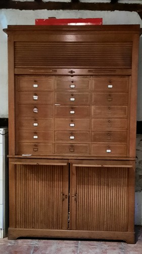Ancien meuble notaire à - meuble,