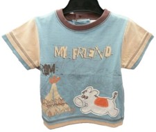 tee-shirt manche courte bleu