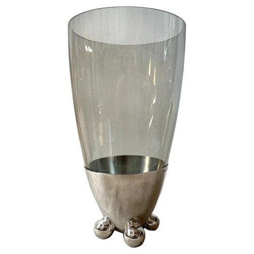 Vase atomes argent plaqué - vase,
